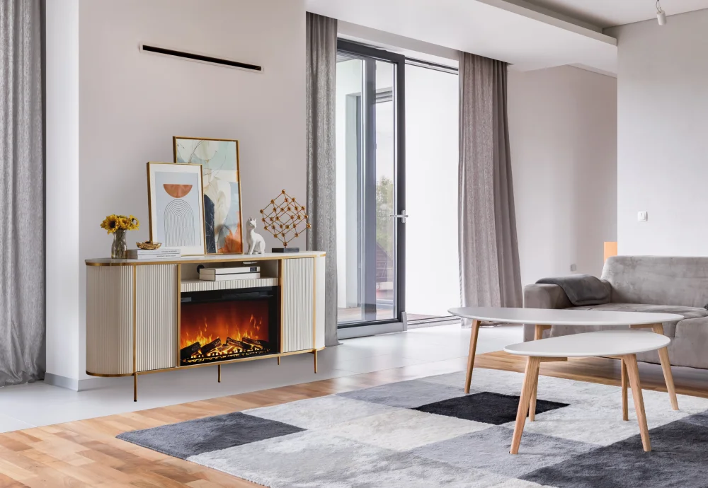 electric fireplace with storage