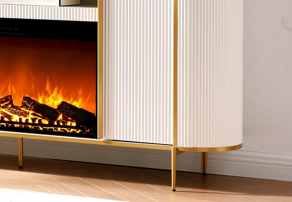 electric fireplace with storage